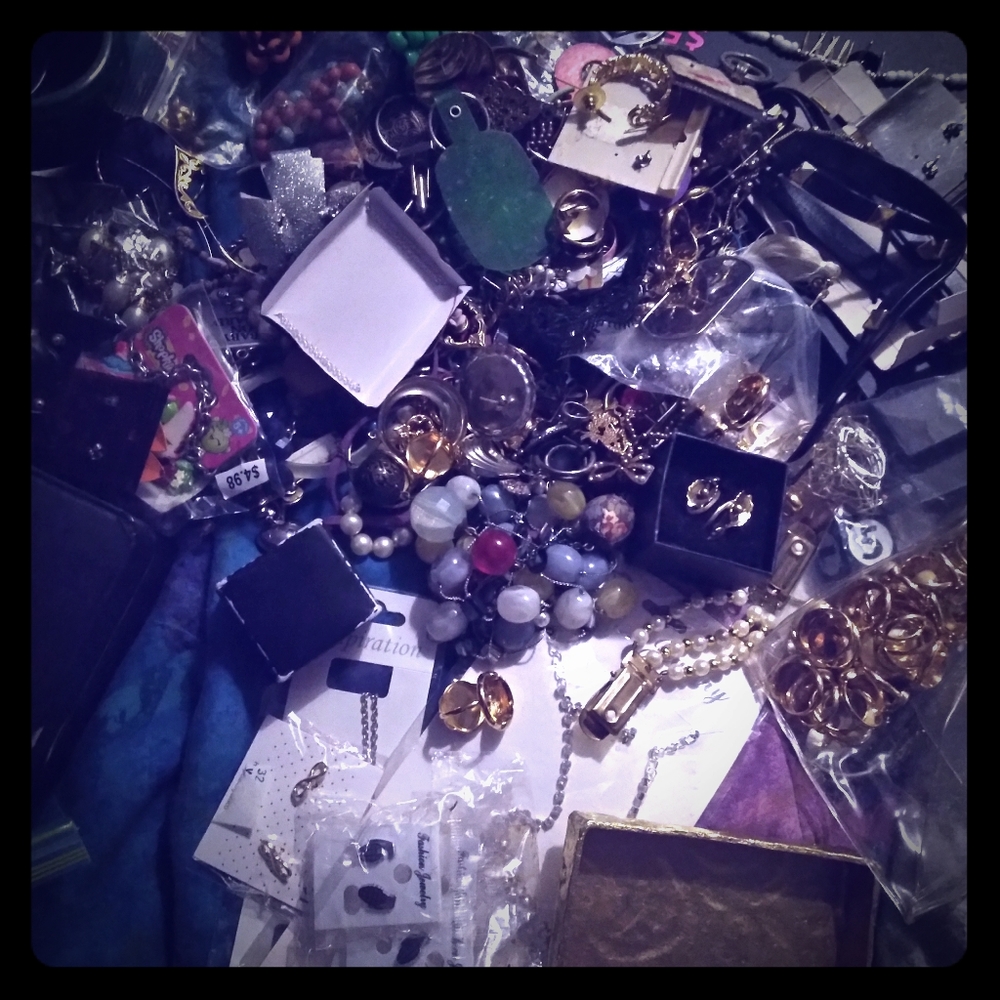 Junk broken wearable costume jewelry